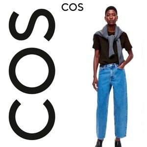 COS tapered leg high rise ankle length jeans